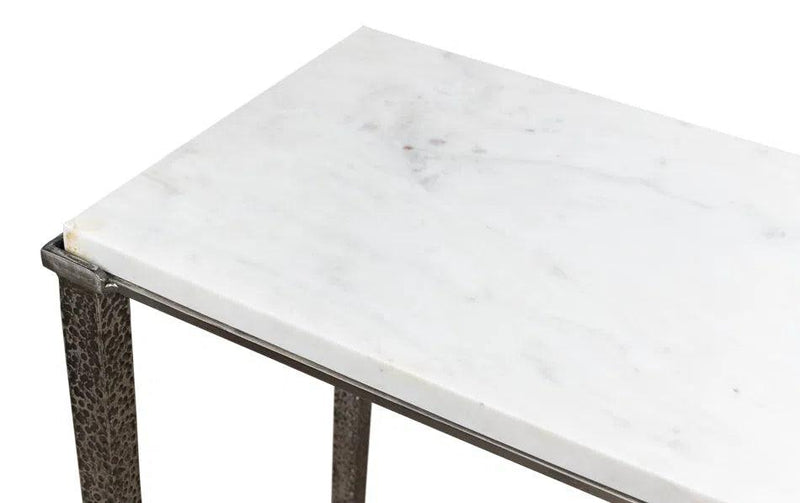 Banswara Console Table White Marble Console Tables LOOMLAN By Sarreid