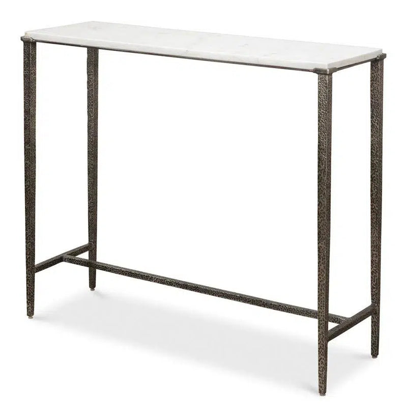 Banswara Console Table White Marble Console Tables LOOMLAN By Sarreid