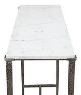 Banswara Console Table White Marble Console Tables LOOMLAN By Sarreid