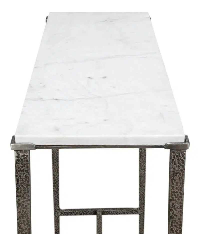 Banswara Console Table White Marble Console Tables LOOMLAN By Sarreid