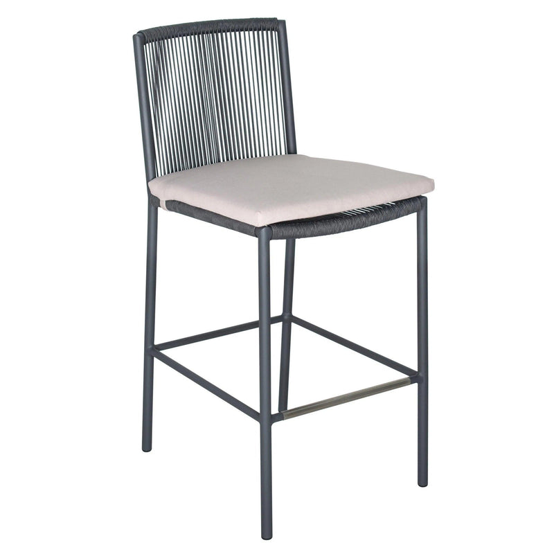 Bar Chair Set of Two - Grey Outdoor Outdoor Bar Stools LOOMLAN By Seasonal Living