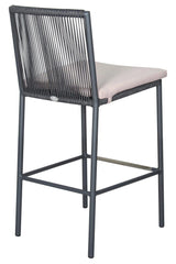 Bar Chair Set of Two - Grey Outdoor Outdoor Bar Stools LOOMLAN By Seasonal Living