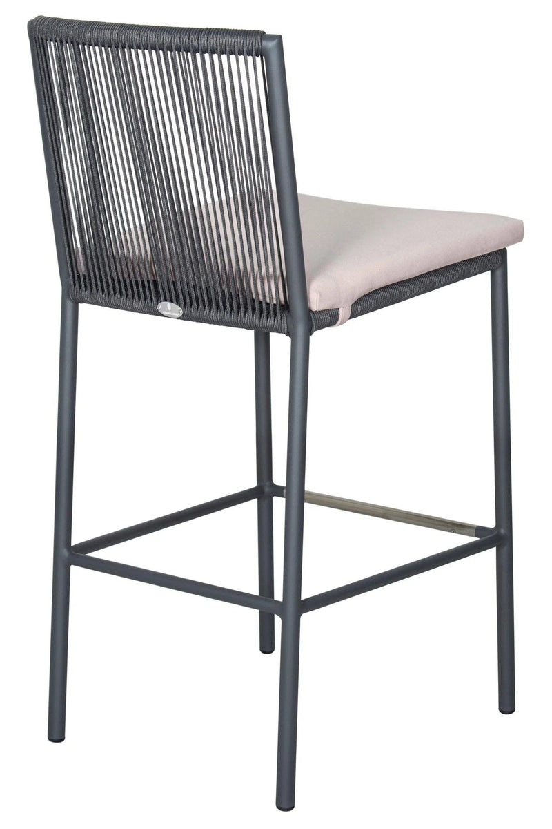 Bar Chair Set of Two - Grey Outdoor Outdoor Bar Stools LOOMLAN By Seasonal Living