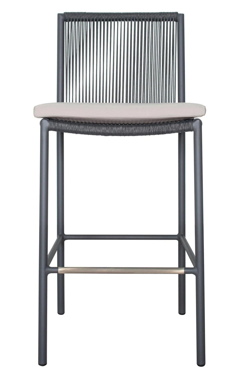 Bar Chair Set of Two - Grey Outdoor Outdoor Bar Stools LOOMLAN By Seasonal Living