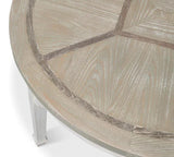 Barbera Vineyards Round Coffee Table Two Tone Wood Coffee Tables LOOMLAN By Sarreid