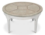 Barbera Vineyards Round Coffee Table Two Tone Wood Coffee Tables LOOMLAN By Sarreid