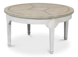 Barbera Vineyards Round Coffee Table Two Tone Wood Coffee Tables LOOMLAN By Sarreid