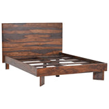 Bardell Brown Wooden Bed Frame Beds LOOMLAN By LOOMLAN