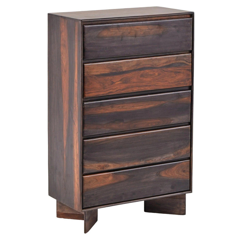 Bardell Coffee Brown Wood Chest Of Drawers Chests LOOMLAN By LOOMLAN