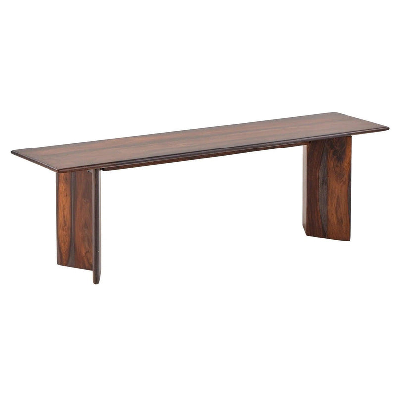 Bardell Coffee Brown Wood Dining Bench Dining Benches LOOMLAN By LOOMLAN