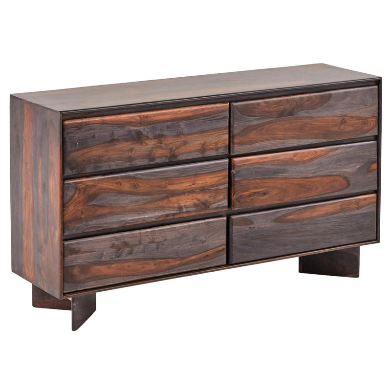 Bardell Coffee Brown Wood Dresser Dressers LOOMLAN By LOOMLAN