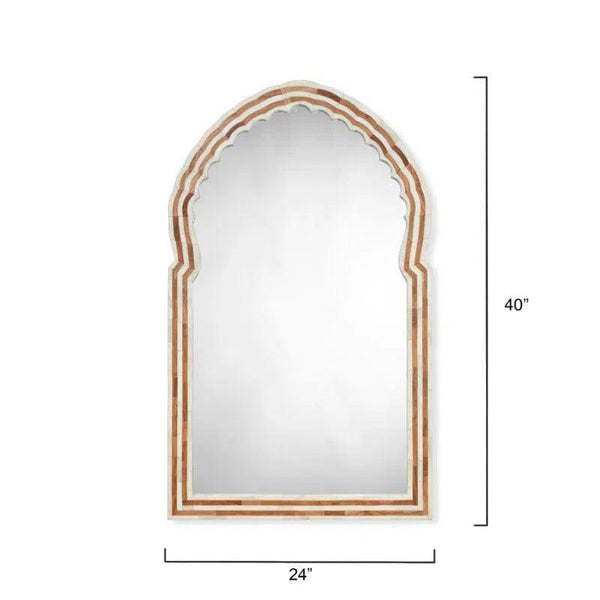 Bardot Large Bone & Wood Mirror Wall Mirrors LOOMLAN By Jamie Young