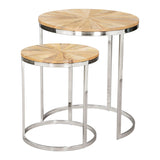 Bari Coffee Table Set (2-Piece) Natural Coffee Tables LOOMLAN By Zuo Modern