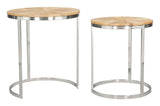 Bari Coffee Table Set (2-Piece) Natural Coffee Tables LOOMLAN By Zuo Modern