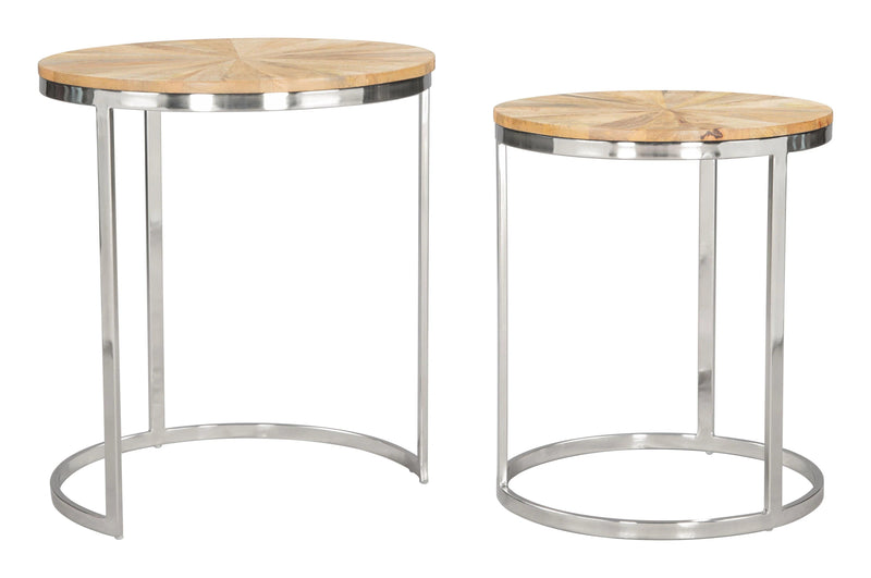 Bari Coffee Table Set (2-Piece) Natural Coffee Tables LOOMLAN By Zuo Modern