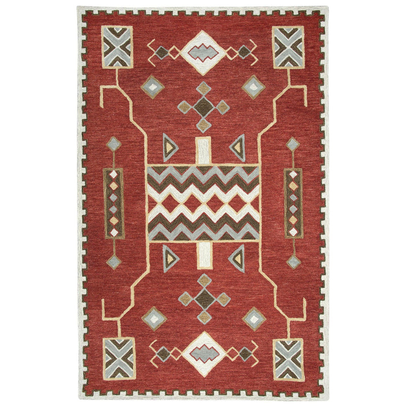 Bari Tribal Red Large Area Rugs For Living Room Area Rugs LOOMLAN By LOOMLAN