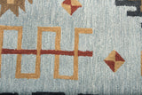 Barn Tribal Light Blue Large Area Rugs For Living Room Area Rugs LOOMLAN By LOOMLAN