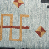 Barn Tribal Light Blue Large Area Rugs For Living Room Area Rugs LOOMLAN By LOOMLAN