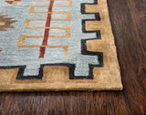 Barn Tribal Light Blue Large Area Rugs For Living Room Area Rugs LOOMLAN By LOOMLAN