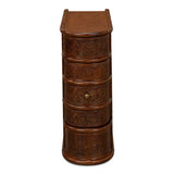 Barnes Leather Book Side Table Side Tables LOOMLAN By Sarreid