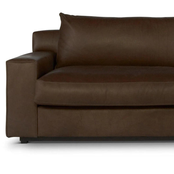 Barrett Ethical Custom Made 2 Cushion Leather Sofa Sofas & Loveseats LOOMLAN By One For Victory