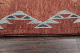 Bars Tribal Rust Large Area Rugs For Living Room Area Rugs LOOMLAN By LOOMLAN