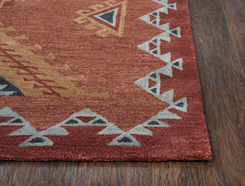 Bars Tribal Rust Large Area Rugs For Living Room Area Rugs LOOMLAN By LOOMLAN