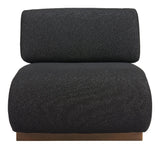 Barsa Black Armless Accent Chair Club Chairs LOOMLAN By Zuo Modern