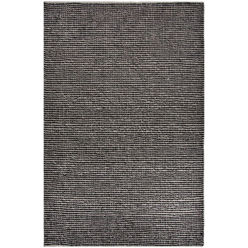 Basi 5x7 Indoor Outdoor Black Patio Rug Outdoor Rugs LOOMLAN By LOOMLAN