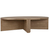 Bast Wood Oval Coffee Table Coffee Tables LOOMLAN By Noir