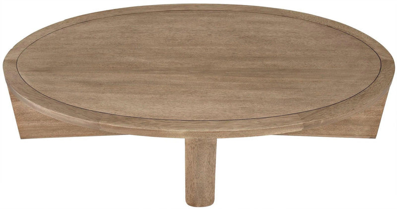 Bast Wood Oval Coffee Table Coffee Tables LOOMLAN By Noir