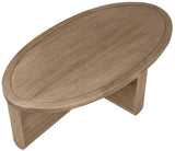 Bast Wood Oval Coffee Table Coffee Tables LOOMLAN By Noir