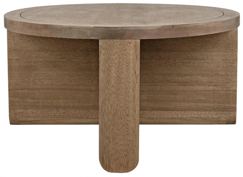 Bast Wood Oval Coffee Table Coffee Tables LOOMLAN By Noir