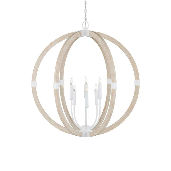 Bastian Sandstone Orb Chandelier Chandeliers LOOMLAN By Currey & Co