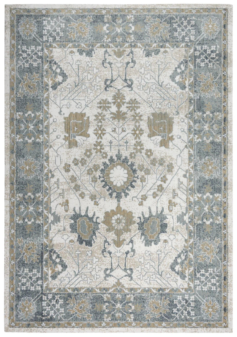 Batu Floral Gray Large Area Rugs For Living Room Area Rugs LOOMLAN By LOOMLAN