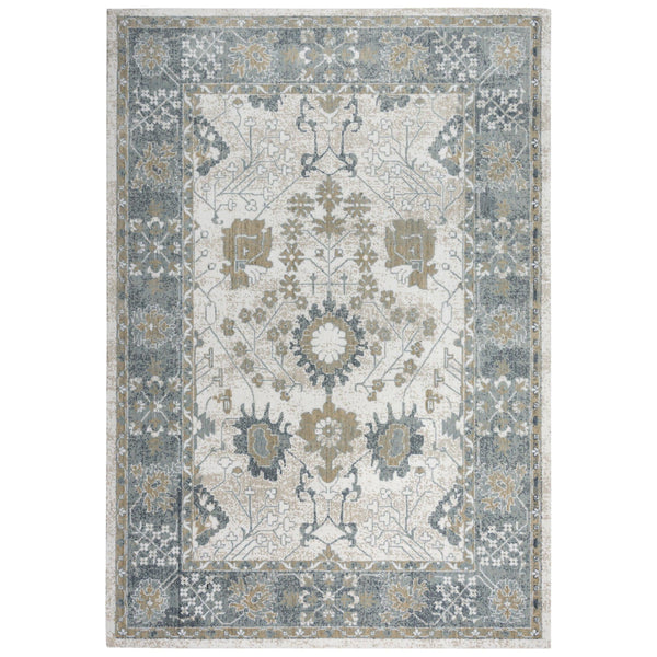 Batu Floral Gray Large Area Rugs For Living Room Area Rugs LOOMLAN By LOOMLAN