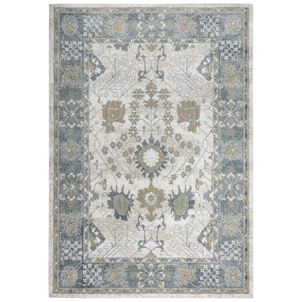 Batu Floral Gray Large Area Rugs For Living Room Area Rugs LOOMLAN By LOOMLAN