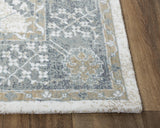 Batu Floral Gray Large Area Rugs For Living Room Area Rugs LOOMLAN By LOOMLAN