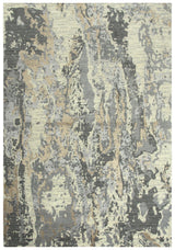 Batu Floral Gray Large Area Rugs For Living Room Area Rugs LOOMLAN By LOOMLAN