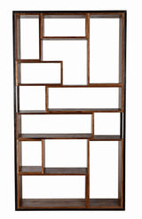 Bauhaus Wood and Steel Bookcase Bookcases LOOMLAN By Noir