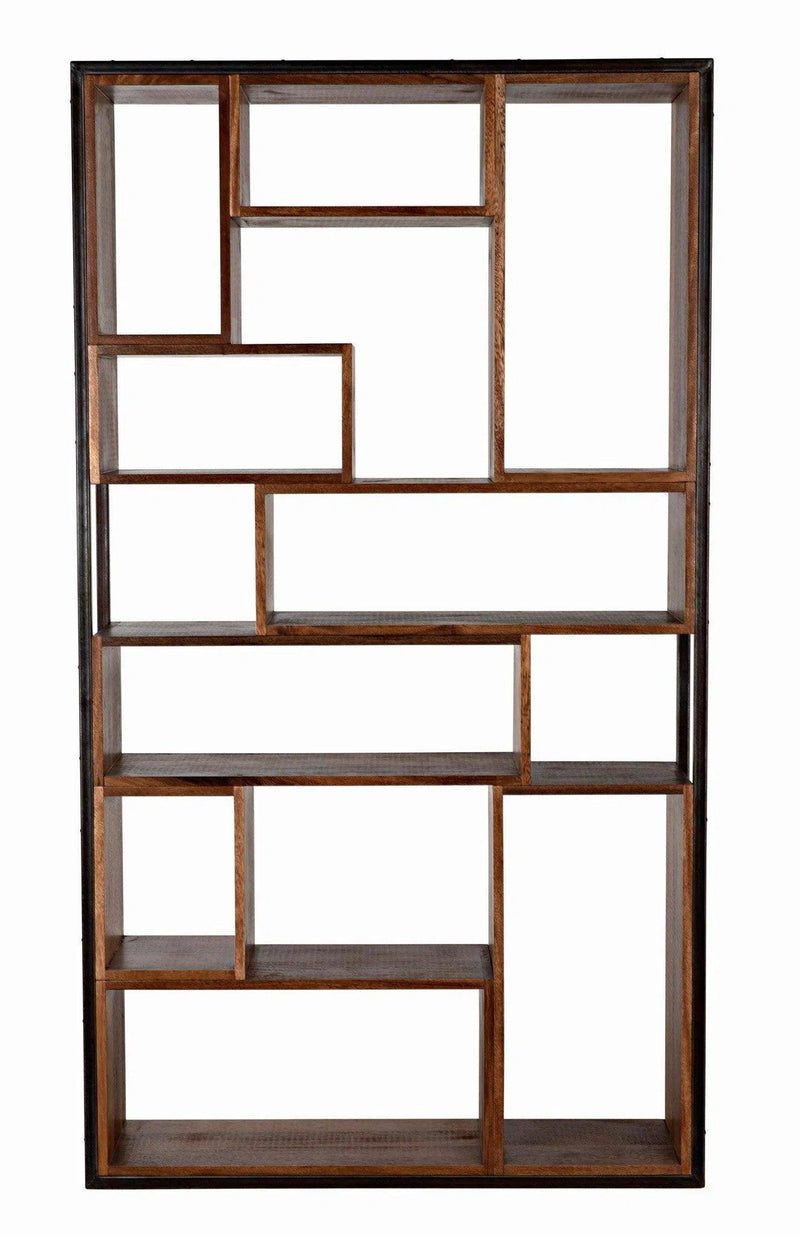 Bauhaus Wood and Steel Bookcase Bookcases LOOMLAN By Noir