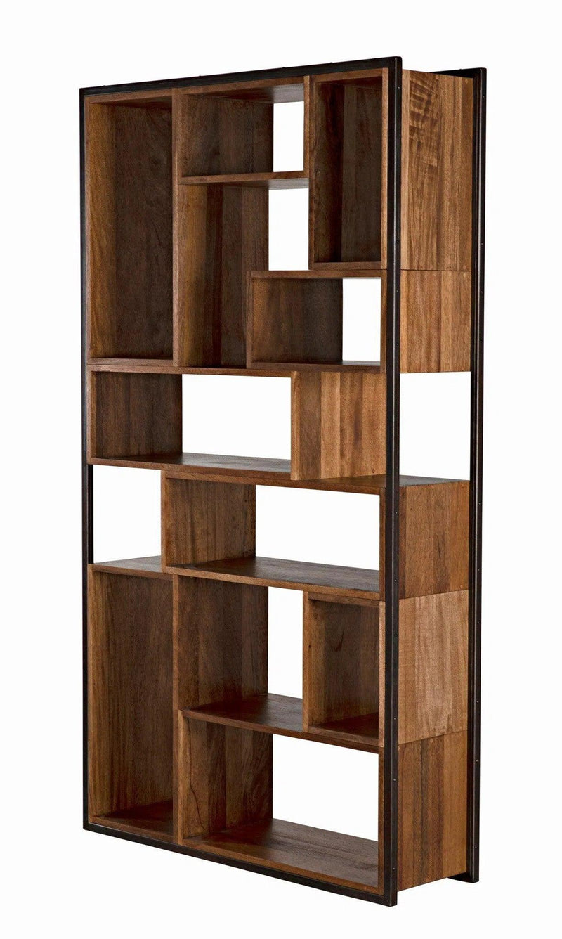 Bauhaus Wood and Steel Bookcase Bookcases LOOMLAN By Noir