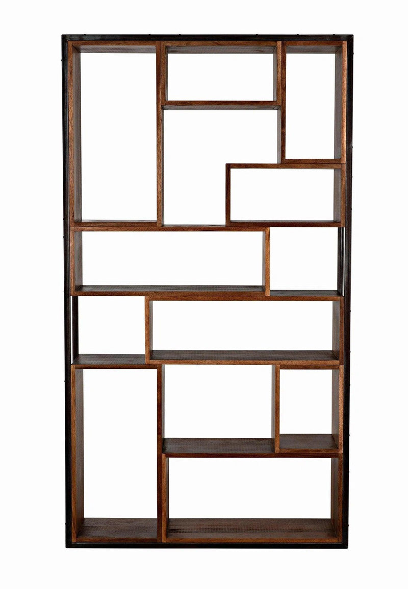 Bauhaus Wood and Steel Bookcase Bookcases LOOMLAN By Noir