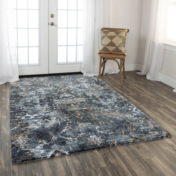 Bawa Distressed Charcoal Large Area Rugs For Living Room Area Rugs LOOMLAN By LOOMLAN