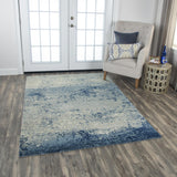 Baxy Abstract Blue Large Area Rugs For Living Room Area Rugs LOOMLAN By LOOMLAN