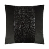 Bayou Charcoal Black Throw Pillow With Insert Throw Pillows LOOMLAN By D.V. Kap