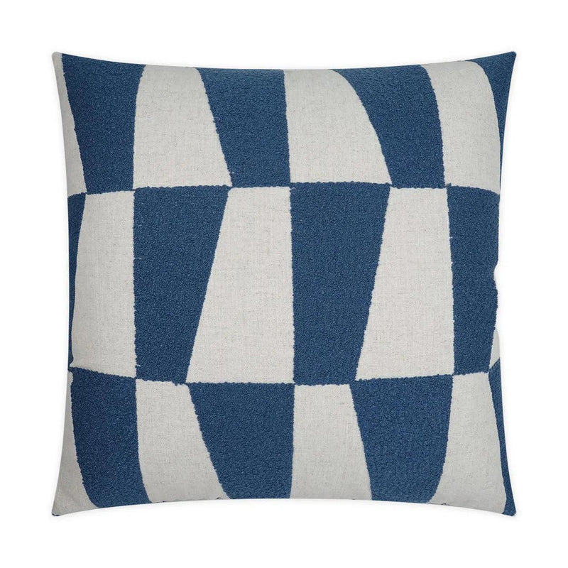 Bayview Cobalt Geometric Blue Large Throw Pillow With Insert Throw Pillows LOOMLAN By D.V. Kap