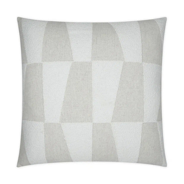 Bayview Ivory Geometric Large Throw Pillow With Insert Throw Pillows LOOMLAN By D.V. Kap