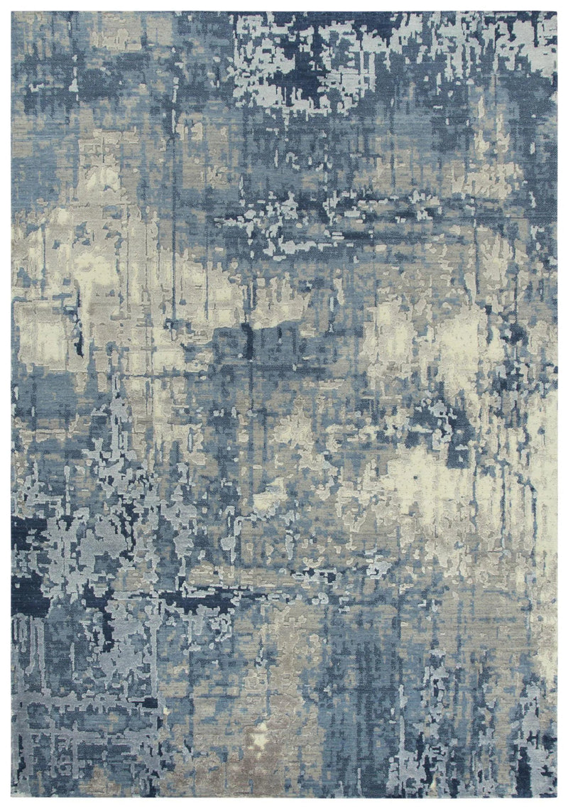 Baze Abstract Blue Large Area Rugs For Living Room Area Rugs LOOMLAN By LOOMLAN