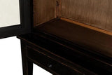 Beacon Hill Display Case Ebony Slim Cabinet With Glass Doors Buffets & Curios LOOMLAN By Sarreid